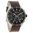Titan Octane Black Dial Chronograph Leather Strap watch for Men - image number 1