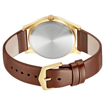 Sonata Quartz Analog White Dial Leather Strap Watch for Men