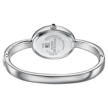 Poze Poze Quartz Analog Blue Dial Silver Metal Strap Watch For Women