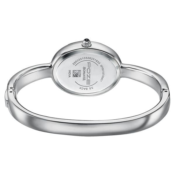 Poze Poze Quartz Analog Blue Dial Silver Metal Strap Watch For Women - image number 6