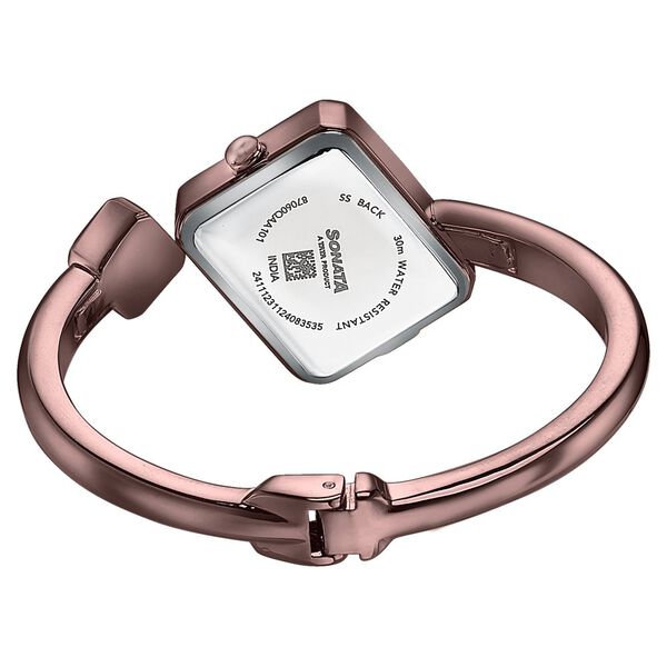 Sonata Wedding Edit Quartz Analog Brown Dial Metal Strap Watch For Women - image number 5