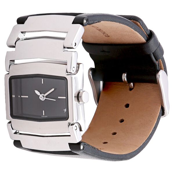 Fastrack Quartz Analog Black Dial Leather Strap Watch for Girls - image number 1