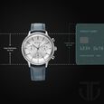 Titan Light Leathers Quartz Multifunction Black Dial Stainless Steel Strap Watch for Men - image number 2