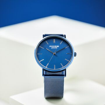 Sonata Poze Quartz Analog Blue Dial Blue Metal Strap Watch For Men