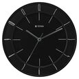 Titan Contemporary Black Wall Clock with Domed Glass - 27 cm x 27 cm (Small) - image number 1