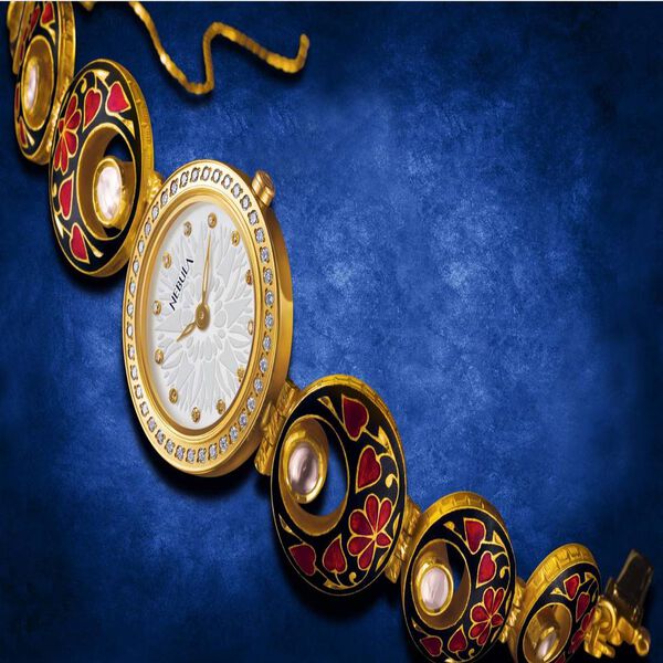 Titan Nebula Nazakat Quartz Analog 22 Karat Solid Gold Watch for Women - image number 0