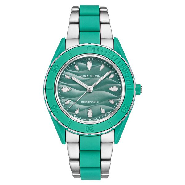 Anne Klein Quartz Analog Green Dial Plastic Strap Watch for Women - image number 0