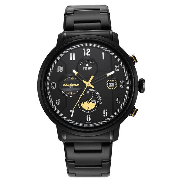 Titan Octane Aerobatics Black Dial Chronograph Stainless Steel Strap watch for Men - image number 2