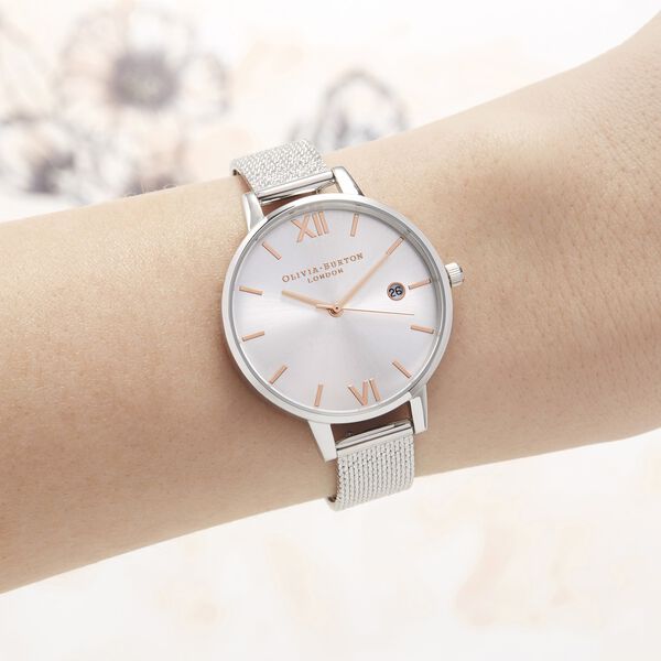 Olivia Burton Quartz Analog Silver Dial Stainless Steel Strap Watch for Women - image number 3