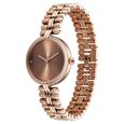 Vyb Charmer By Fastrack Quartz Analog Brown Dial Rose Gold Metal Strap Watch For Girls - image number 2