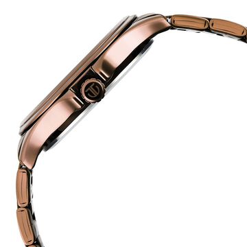 Titan Neo Splash Quartz Multifunction Brown Dial Stainless Steel Strap Watch for Men