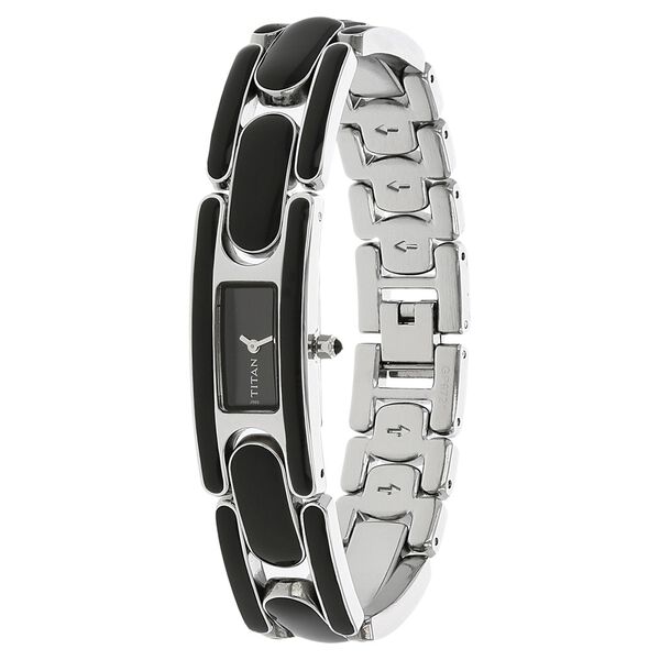 Titan Quartz Analog Black Dial Metal Strap Watch for Women - image number 1