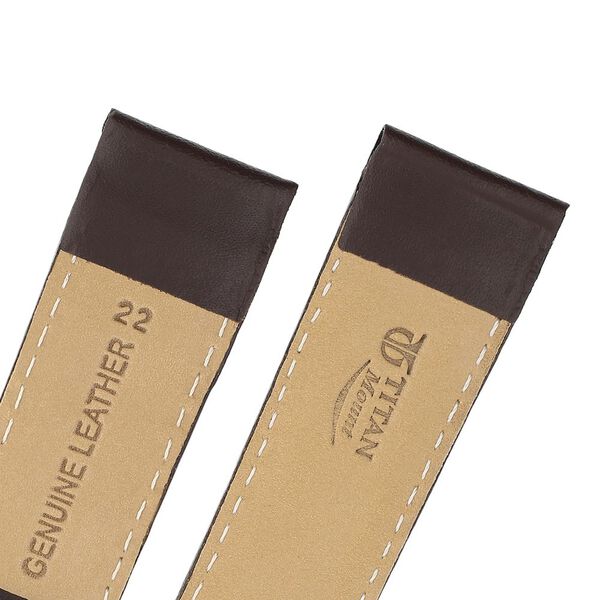 22 mm Brown Genuine Leather Straps for Men - image number 4