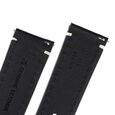 24 mm Black Genuine Leather Straps for Men - image number 4