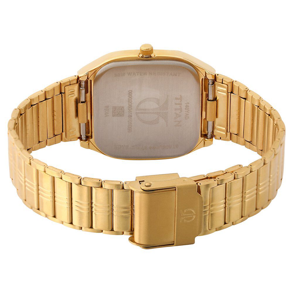 Buy Online Titan Quartz Analog with Day and Date Champagne Dial