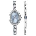 Poze Poze Quartz Analog Blue Dial Silver Metal Strap Watch For Women - image number 1