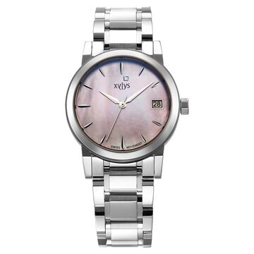 Xylys Ethereum Swiss Analog Stainless Steel Pink Dial Watch for Women