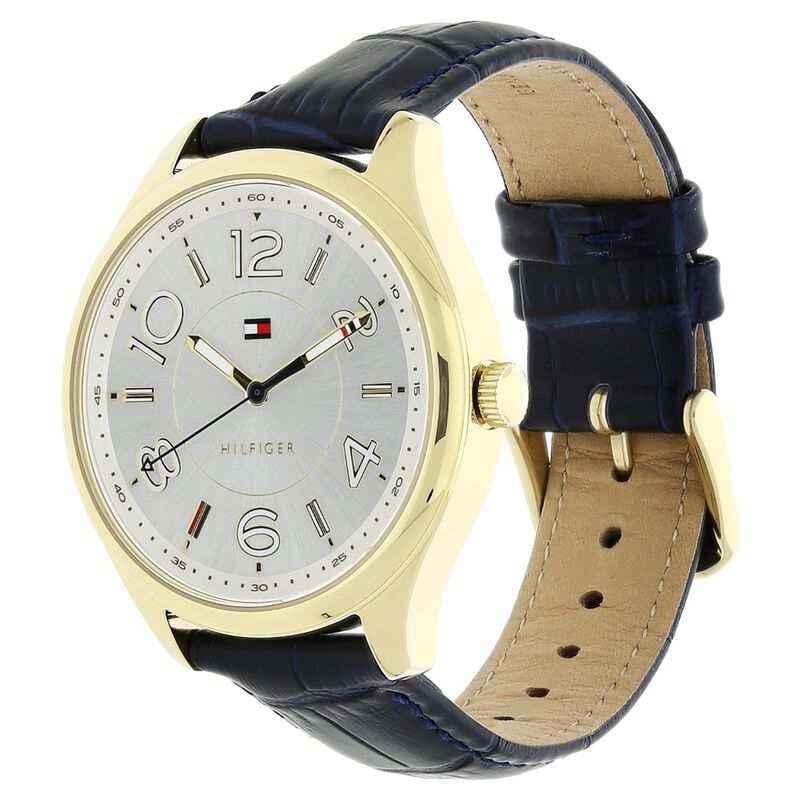 Tommy Hilfiger Quartz Analog Silver Dial Leather Strap Watch for Women - image number 1