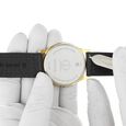 22 mm Black Genuine Leather Straps for Men - image number 5