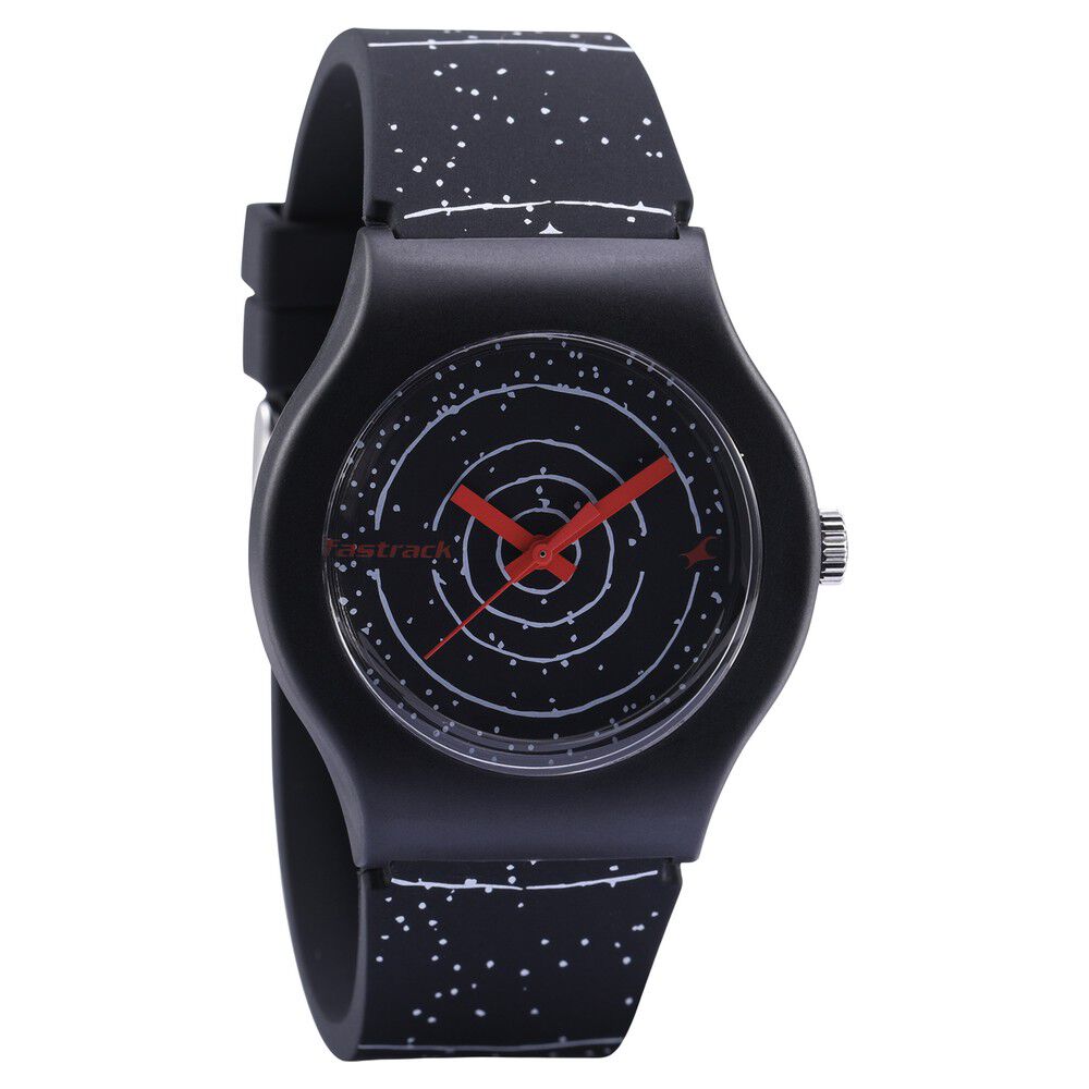 Fastrack black dial shop analog unisex watch