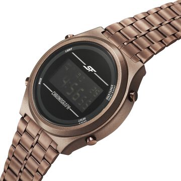 SF CirQle Digital Dial Brown Stainless Steel Strap Watch For Men