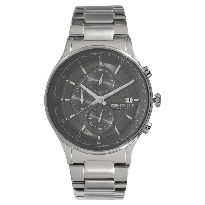 Kenneth Cole Quartz Chronograph Grey Dial Metal Strap Watch for Men