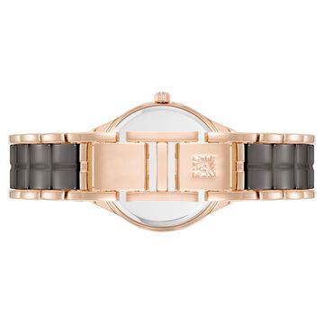 Anne Klein Quartz Analog Grey Dial Ceramic Strap Watch for Women