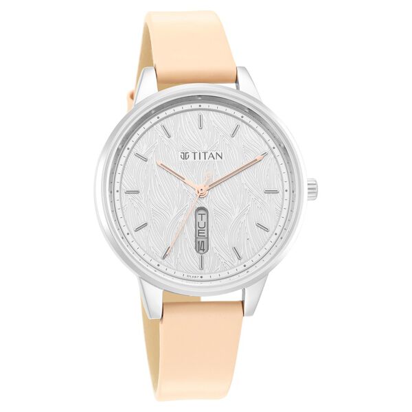 Titan Women's Precision Simplicity Watch: Silver Gradient Dial with Metal Strap - image number 0