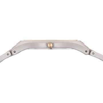 Edge Tessel Quartz Analog Beige Dial Beige Ceramic Strap Watch For Women
