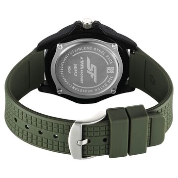 SF Sporty Analogs Quartz Analog Green Dial Green Plastic Strap Watch For Men