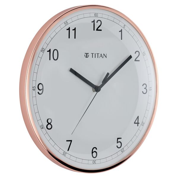 Titan Metallic Luxurious 30.4 cm Wall Clock with Crystal-Clear Domed Glass - image number 2