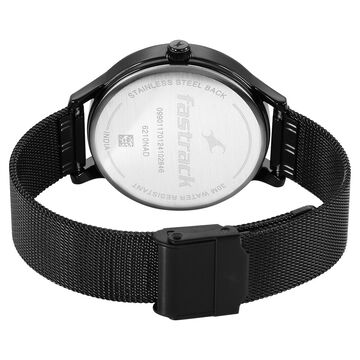 Fastrack Fleek Quartz Analog Black Dial Stainless Steel Strap Watch For Girls