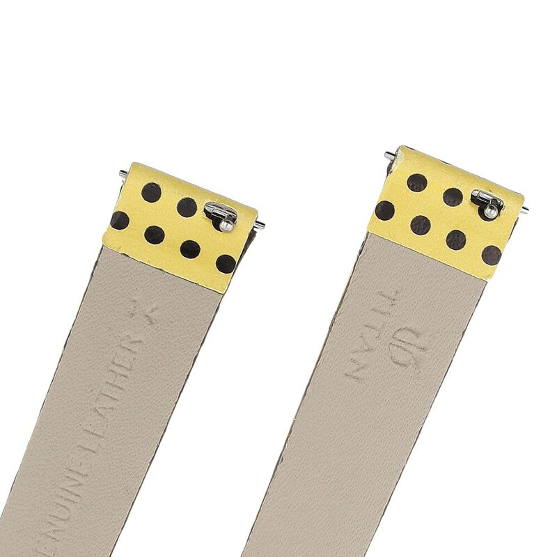 14 mm Yellow Genuine Leather Strap for Women - image number 4