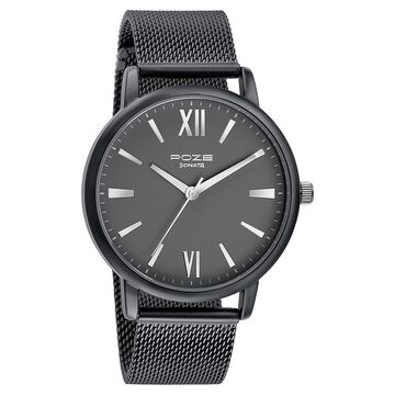 Sonata Poze Quartz Analog Grey Dial Black Mesh Strap Watch For Men