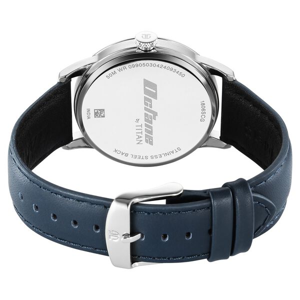 Titan Octane Quartz Analog with Date Blue Dial With Blue Leather Strap Watch For Men - image number 4