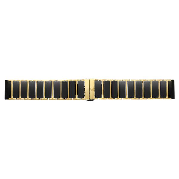 20 mm Black & Golden Ceramic & Metal Strap for Men - image number 0