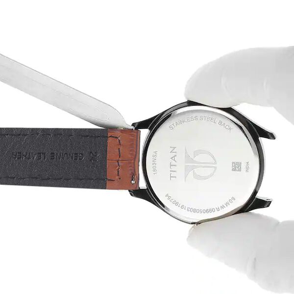 24 mm Tan Genuine Leather Straps for Men - image number 5
