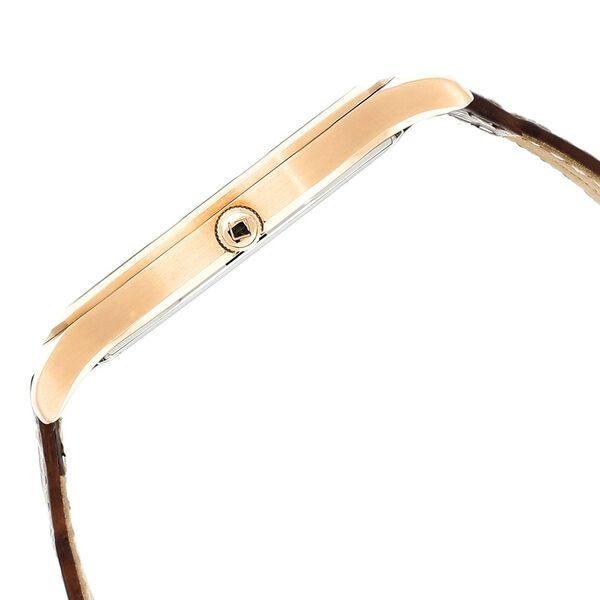 Xylys Swiss Analog with Date Brown Leather Strap and Silver Dial Watch For Men - image number 3