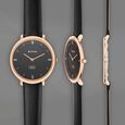 Titan Edge Quartz Analog Black Dial Black Leather Strap Watch For Women - image number 1