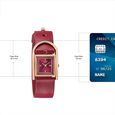 Sonata Poze Quartz Analog Red Dial Red Leather Strap Watch For Women - image number 3