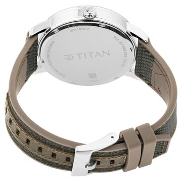 Titan Athleisure Silver Dial Quartz Multifunction Nylon Strap watch for Men