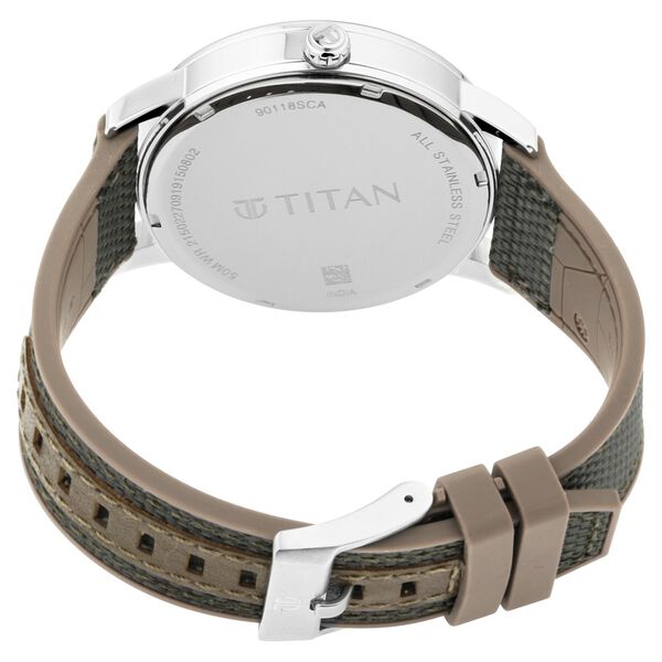 Titan Athleisure Silver Dial Quartz Multifunction Nylon Strap watch for Men - image number 4