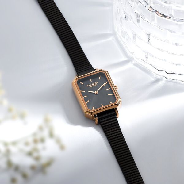 Sonata Poze Quartz Analog Black Dial Mesh Strap Watch for Women - image number 0