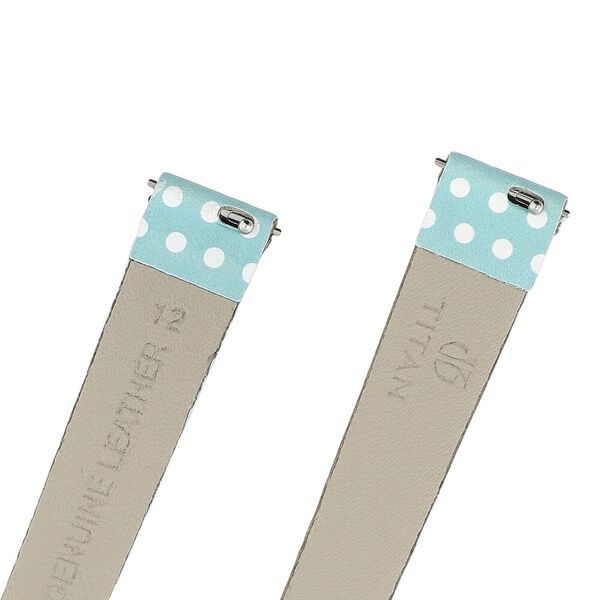 12 mm Blue Genuine Leather Strap for Women - image number 4