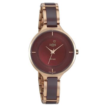 Xylys Quartz Analog Mother Of Pearl Dial Steel & Ceramic Strap Watch for Women
