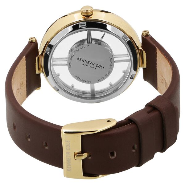 Kenneth Cole Quartz Analog Silver Dial Leather Strap Watch for Women - image number 3