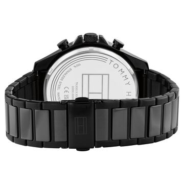 Tommy Hilfiger Multifunction Black Round Dial Black Stainless Steel Strap Watch For Men