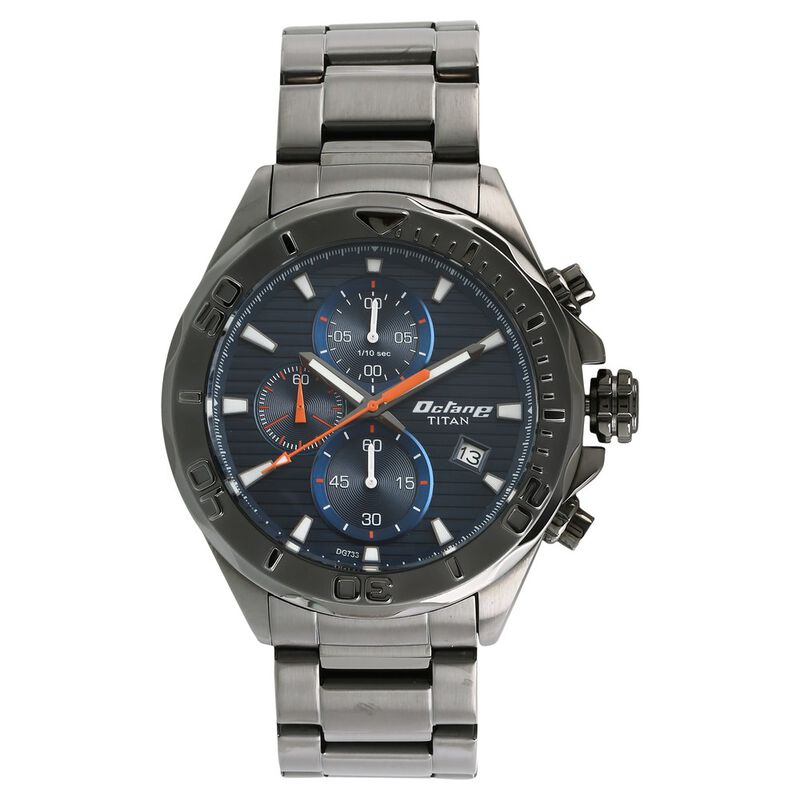 Buy Online Titan Quartz Chronograph Black Dial Stainless Steel