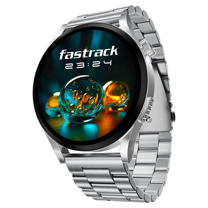 Fastrack Radiant FX4 Premium Metal Smartwatch with 3.8 cm EdgeX AMOLED Display, Functional Crown