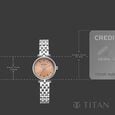 Titan Workday Edit Quartz Analog Rose Gold Dial Silver Stainless Steel Strap Watch For Women - image number 3